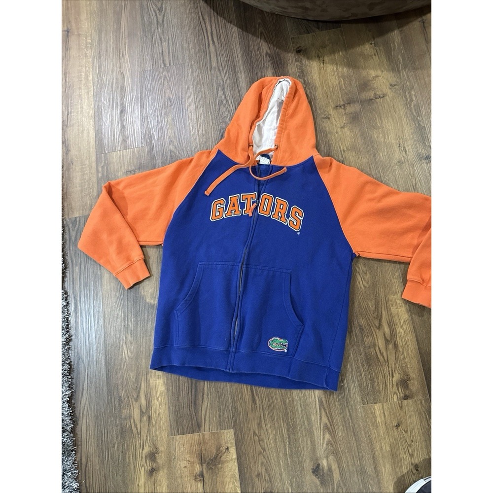 OVB Florida Gators Hoodie Men's XL Full Zip‎ Blue Orange Sweatshirt Football